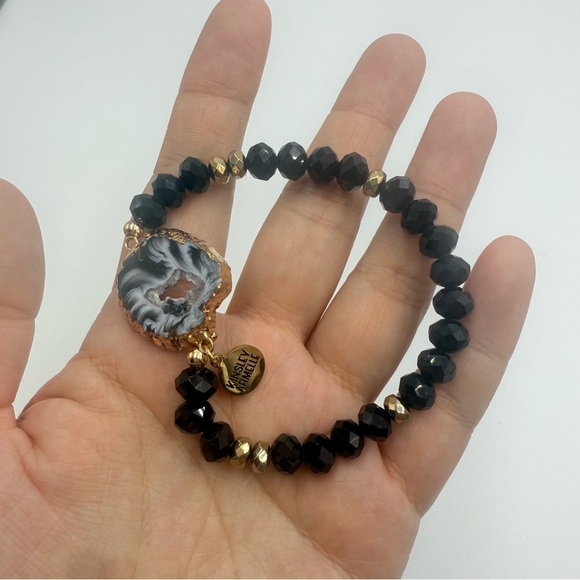 Kinsley Armelle TAILOR BRACELET Elegant Glass AGATE Beaded Bracelet - Picture 1 of 6